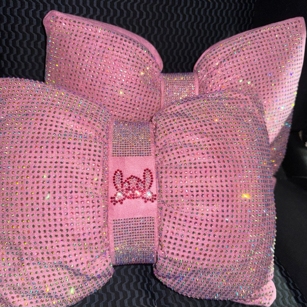 (2PACK) ULTRA BLING CAR PILLOW BOWKNOT HEADREST (PINK) - Fashion Car ®