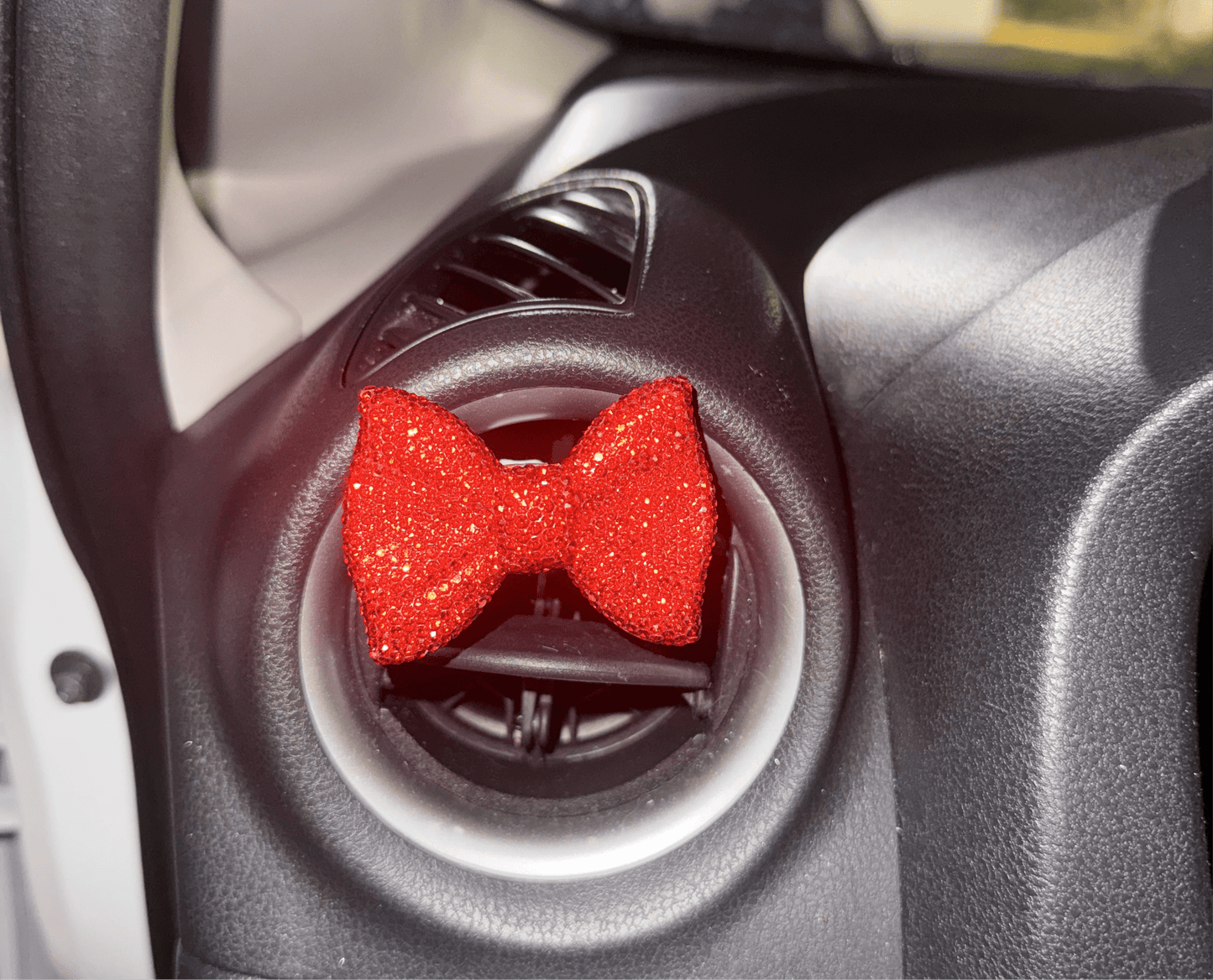 Bling Crystal Car Air Vent Bow - Knot Clip Car Air Freshener red bow - Fashion Car ®