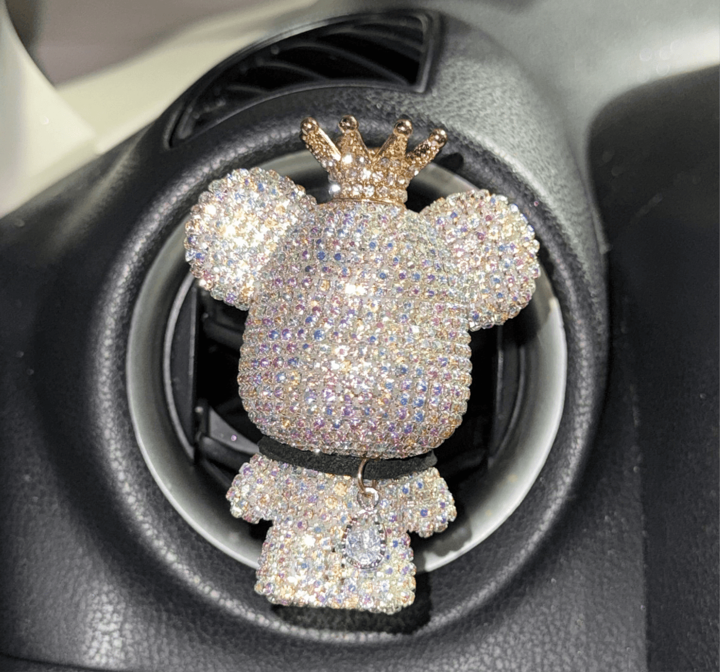 Car Air Freshener Clips Decor, Cute Car Interior Hanging Accessories Bling Rhinestone Bear for Car Air Vent Clip Decoration, - Fashion Car ®