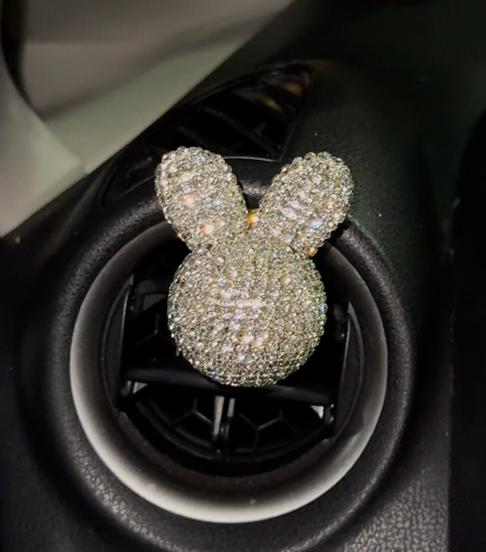 Car Air Vent Clip Charms, Crystal Car Diffuser Vent Clip, Rhinestone Oil Diffuser Vent Clip, Car Fresheners for Women, Bling Car Accessories for Women – Stylish & Practical Bunny - Fashion Car ®