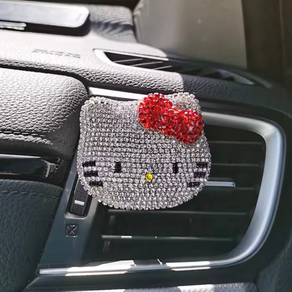 Car Bling Interior Accessories, Car Air Vent Rhinestone Diamond Decoration - Red - Fashion Car ®