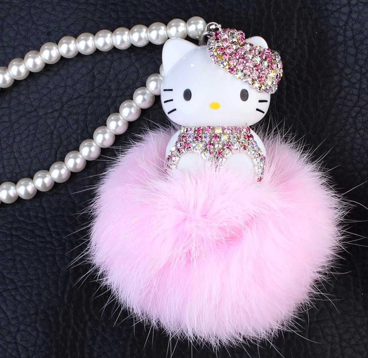 CAR MIRROR HANGING ACCESSORIES, CAT CUTE CAR ACCESSORIES HANGING ORNAMENT REARVIEW MIRROR CHARMS CAR DECOR INTERIOR DECORATIONS PINK SOFT - Fashion Car ®