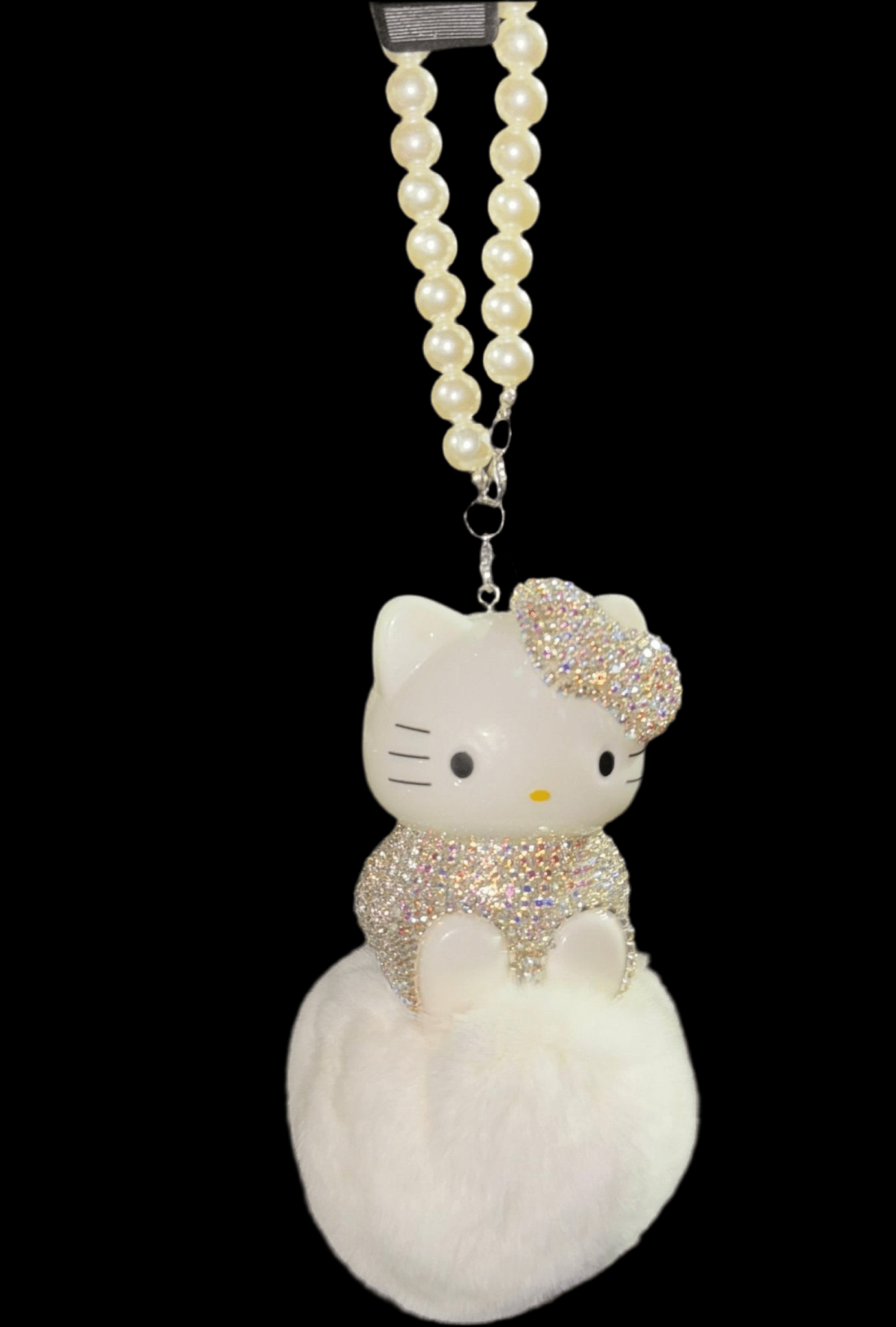 CAR MIRROR HANGING ACCESSORIES, CAT CUTE CAR ACCESSORIES HANGING ORNAMENT REARVIEW MIRROR CHARMS CAR DECOR INTERIOR DECORATIONS WHITE - Fashion Car ®