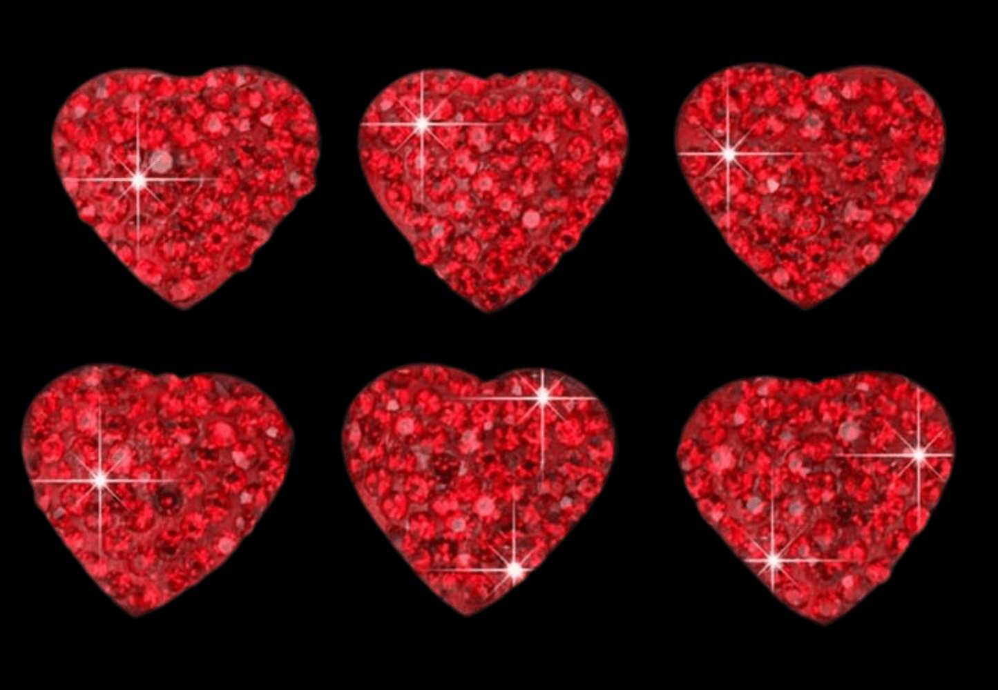 Car Rhinestone Stickers,MoreChioce 6PCS Car Interior Decor Stickers Bling Crystal Heart Shape Self - Adhesive Car Styling Accessories Window Switch Decoration Sticker,Red - Fashion Car ®