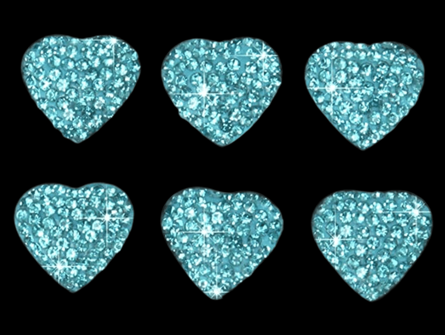 Car Rhinestone Stickers,MoreChioce 6PCS Car Interior Decor Stickers Bling Crystal Heart Shape Self - Adhesive Car Styling Accessories Window Switch Decoration Sticker,Blue - Fashion Car ®