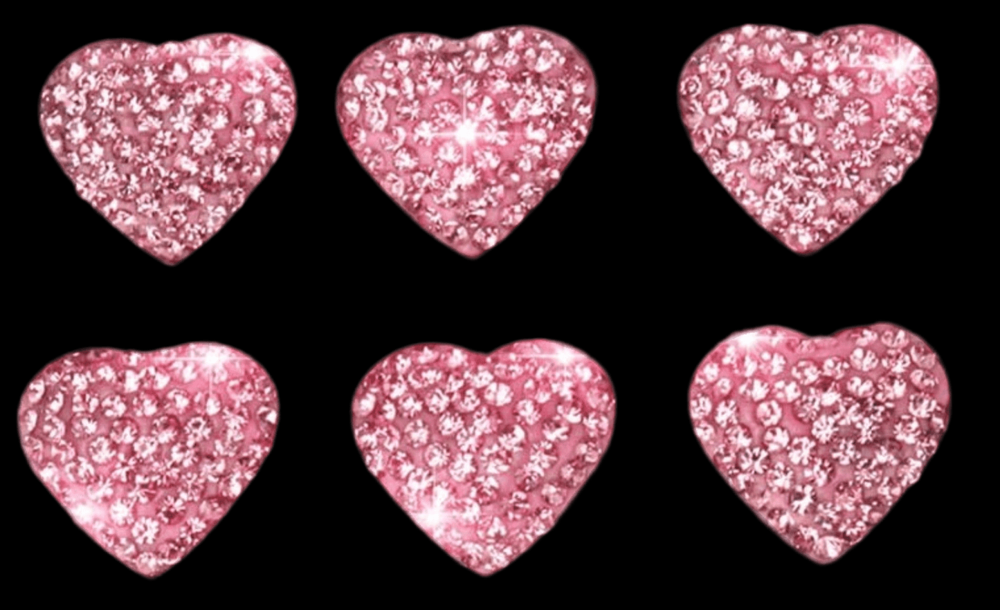 Car Rhinestone Stickers,MoreChioce 6PCS Car Interior Decor Stickers Bling Crystal Heart Shape Self - Adhesive Car Styling Accessories Window Switch Decoration Sticker,Pink - Fashion Car ®