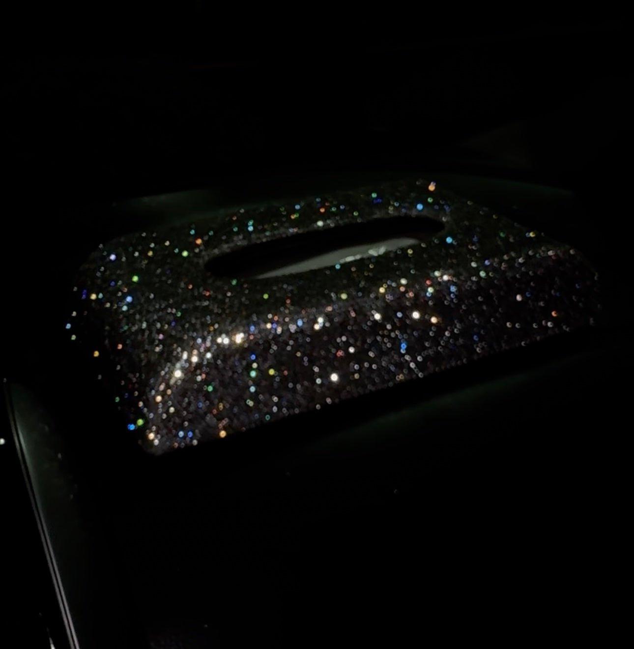 Car Sun Visor Tissue Box Holder, Leather Crystals Auto Interior Accessories Paper Towel Cover - Fashion Car ®