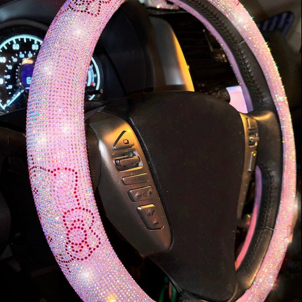 Cat Ultra bling rhinestones purple - Fashion Car Inc