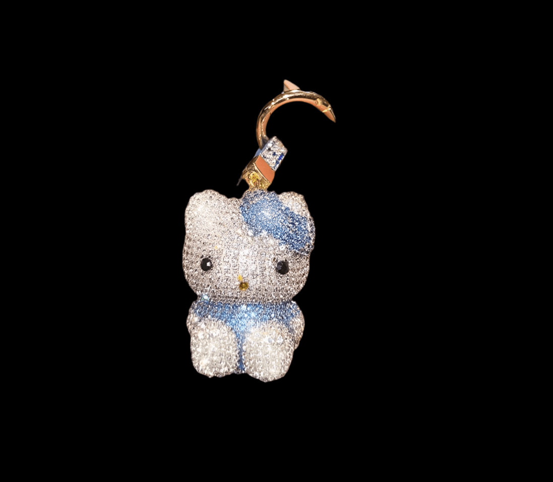 Crystal Keychain, Key Chains Accessories with Ultra Bling Rhinestones Blue - Fashion Car ®