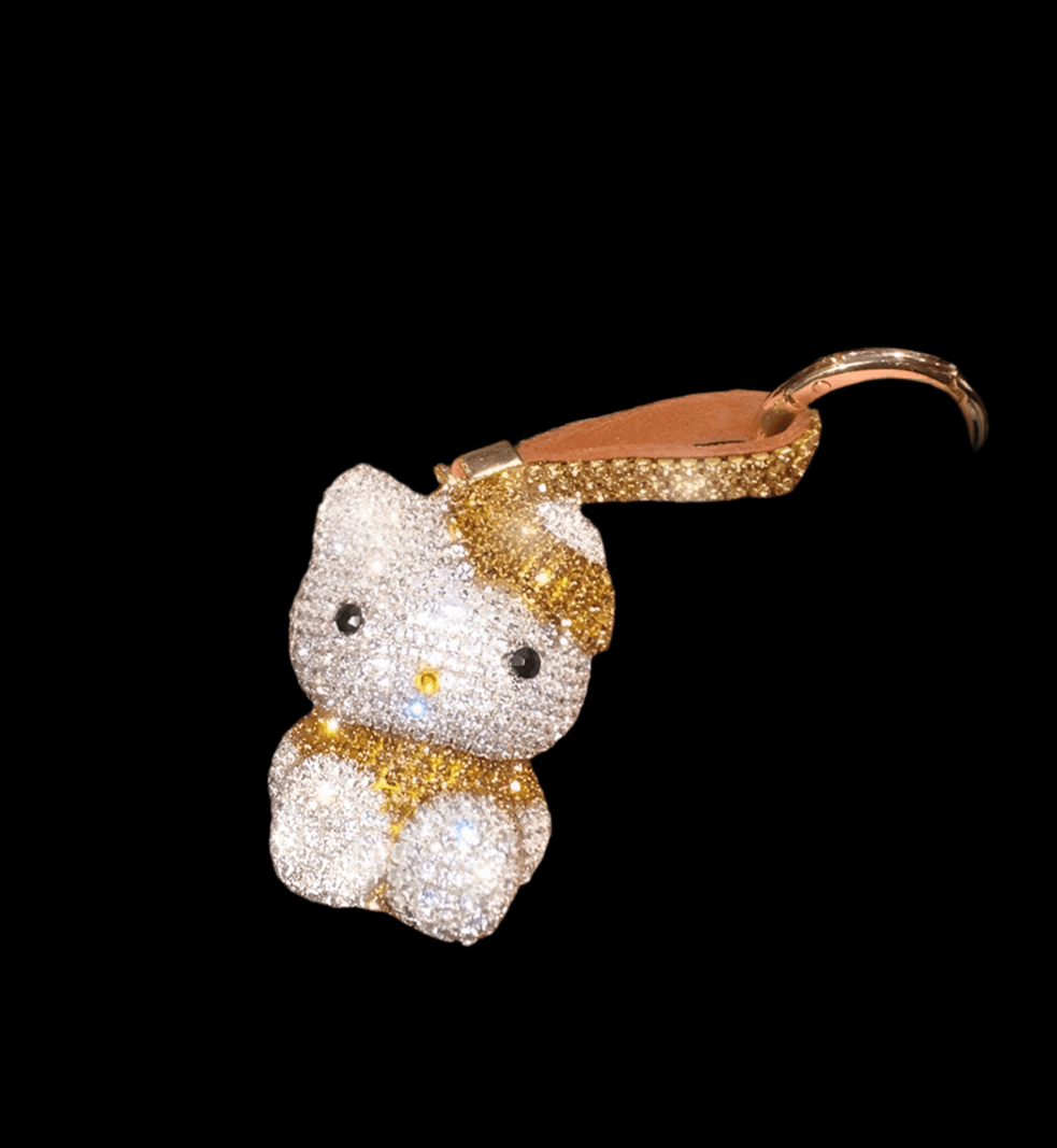 Crystal Keychain, Key Chains Accessories with Ultra Bling Rhinestones Brown - Fashion Car ®