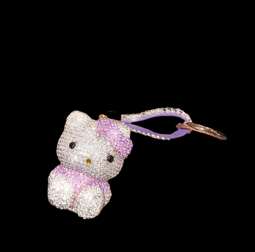 Crystal Keychain, Key Chains Accessories with Ultra Bling Rhinestones purple - Fashion Car ®