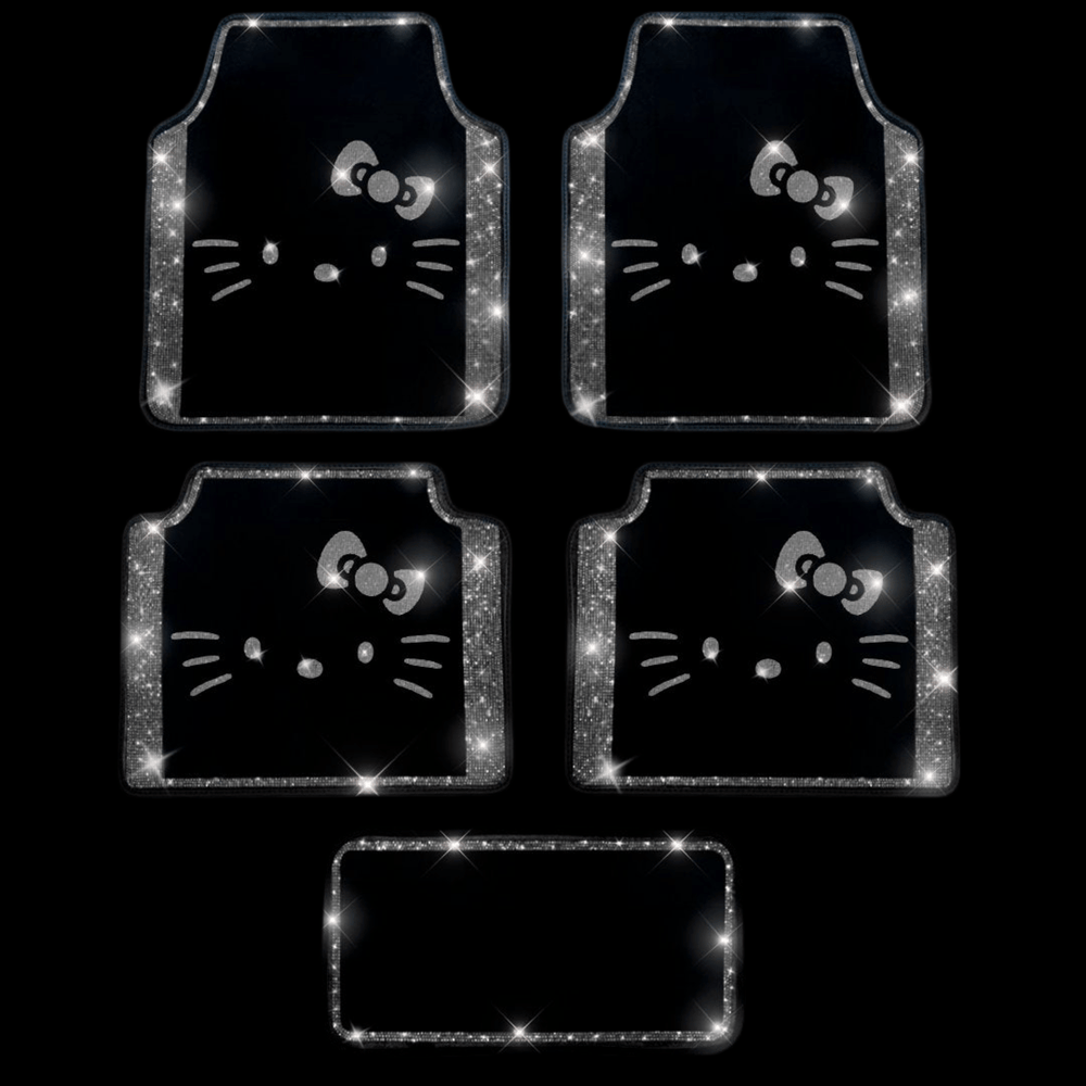 Extra bling Luxury Spark Mats Kitty Silver - Fashion Car ®