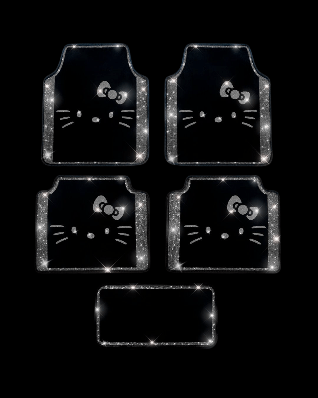 Extra bling Luxury Spark Mats Kitty Silver - Fashion Car ®