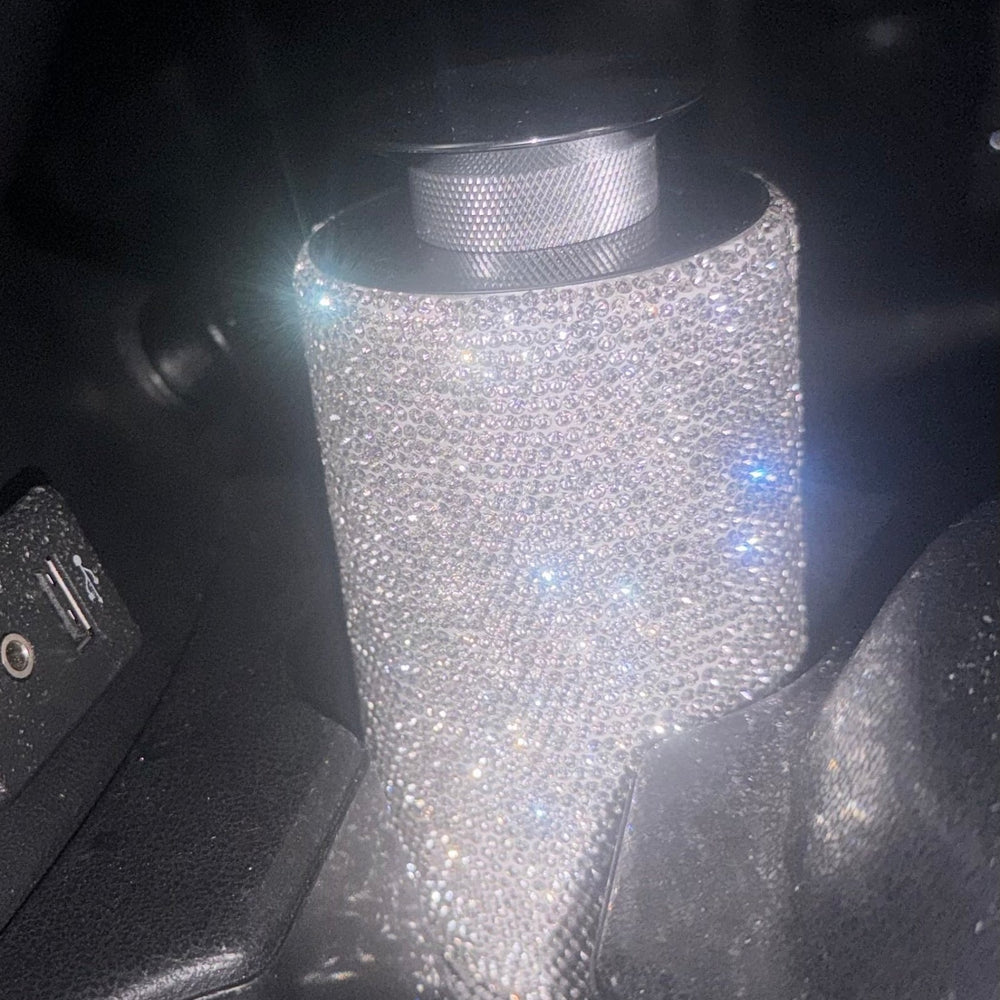 EXTRA ICE BRIGHT SHINY RHINESTONE CAR DIFFUSER HUMIDIFIER WITH LED LIGHT AUTO AIR PURIFIER AIR FRESHENER CAR ACCESSORIES SILVER - Fashion Car ®