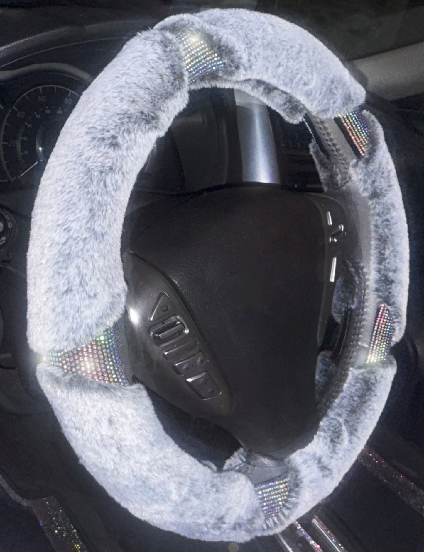 fluff and gloss mixed steering wheel cover lining - Fashion Car ®