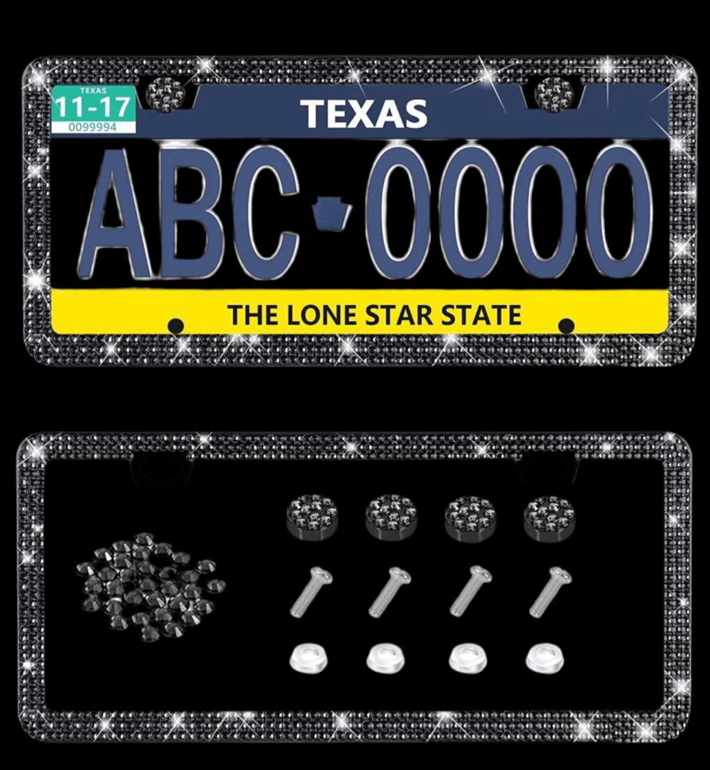License Plate Diamonds Black - Fashion Car ®