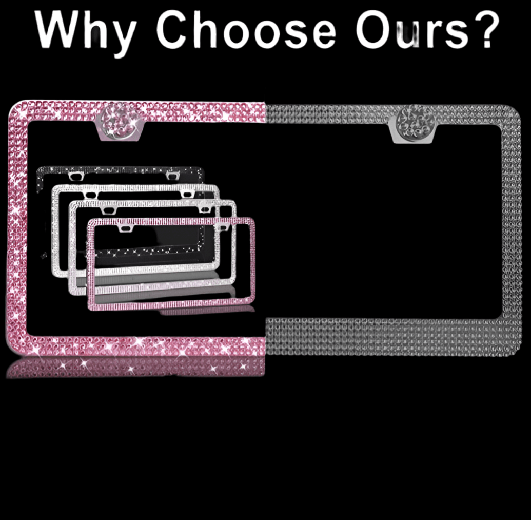 License Plate Diamonds Pink - Fashion Car ®