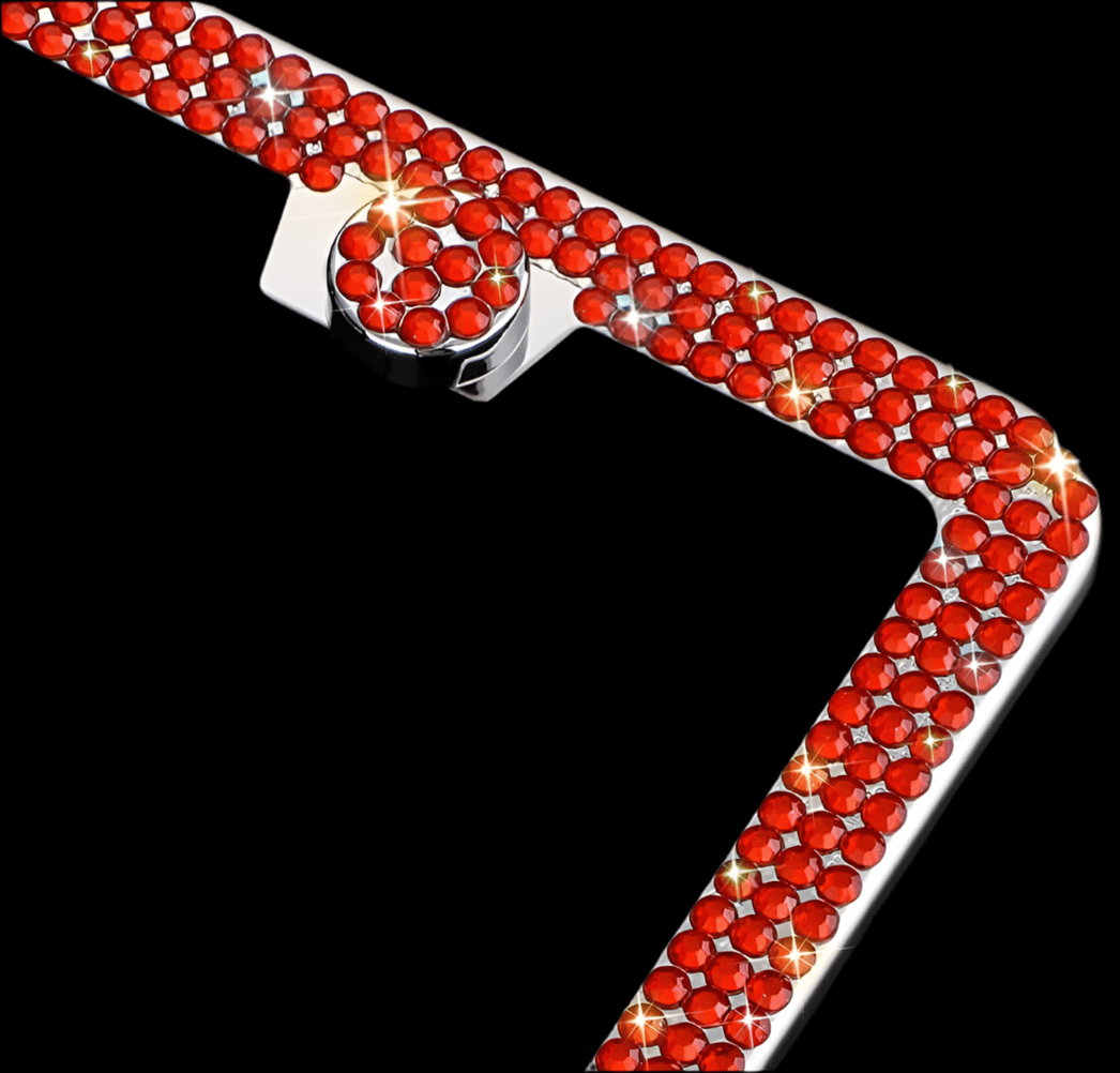 License Plate Diamonds Red - Fashion Car ®