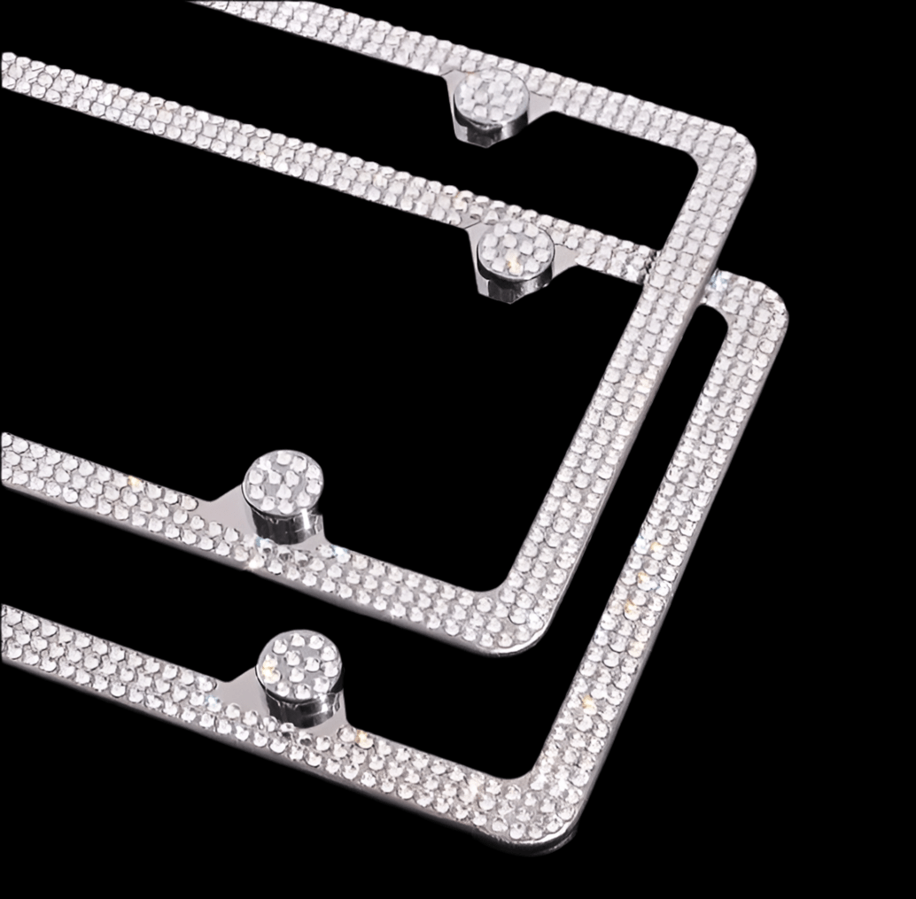 License Plate Diamonds White - Fashion Car ®