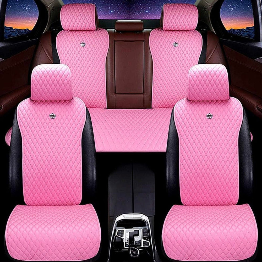 PINK CROWN STYLE CAR SEAT FULL CAR - Fashion Car Inc