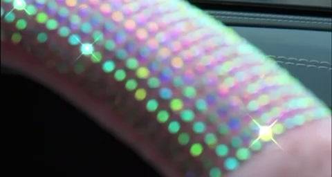 Half ultra bling and lint steering wheel cover