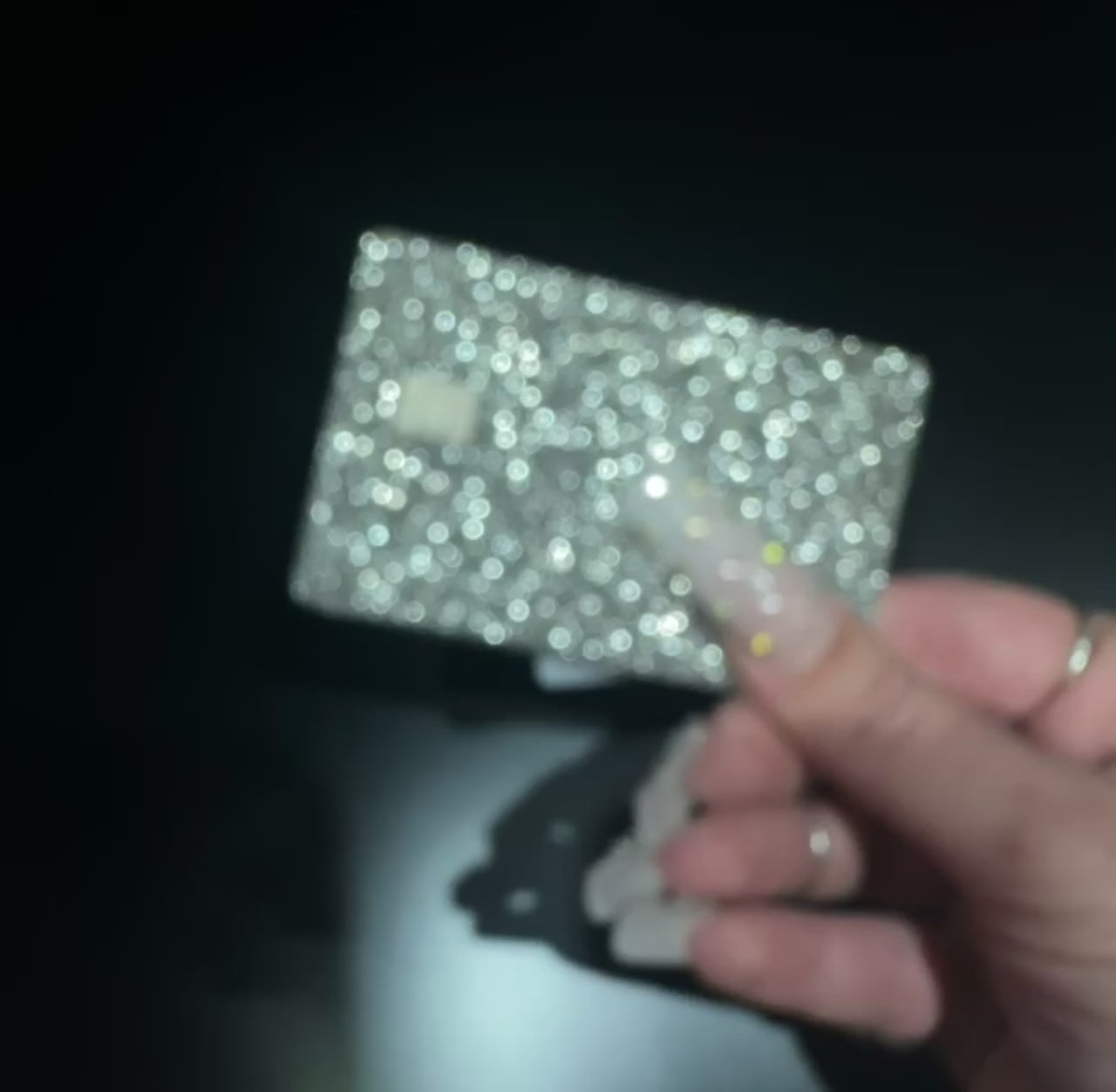 Ultra Sticker Shiny Ultra Bling Removable Debit - Back Information Bank - Credit Card Skin Cover Specially Bright Front Information, Protecting and Personalizing Bank Card - No Bubble, Slim, Waterproof Card Cover