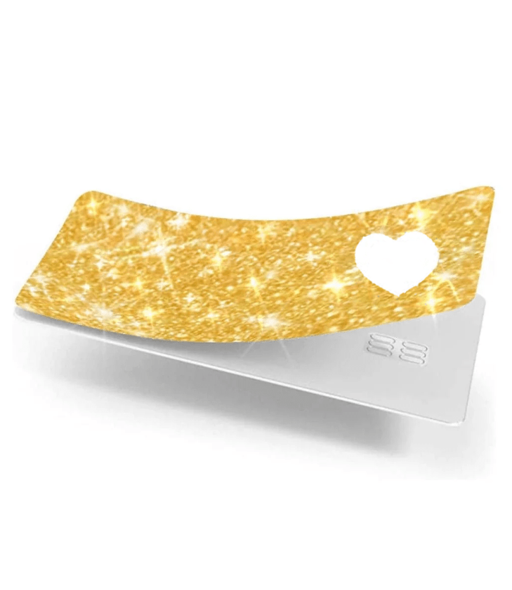 Sticker Shiny Skin Ultra Bling Removable Debit - Credit Card Skin Cover Specially Bright Gold - Fashion Car ®