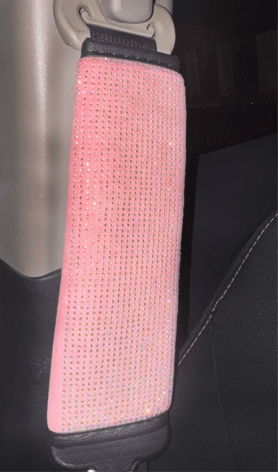 Ultra Bling Seat Belts 2Pack Bling Seat Belt Cover for Women, Soft Velvet & Diamonds Design Glitter Rhinestone Car Seat Belt Strap Cover Shoulder Pad (Pink soft) - Fashion Car ®
