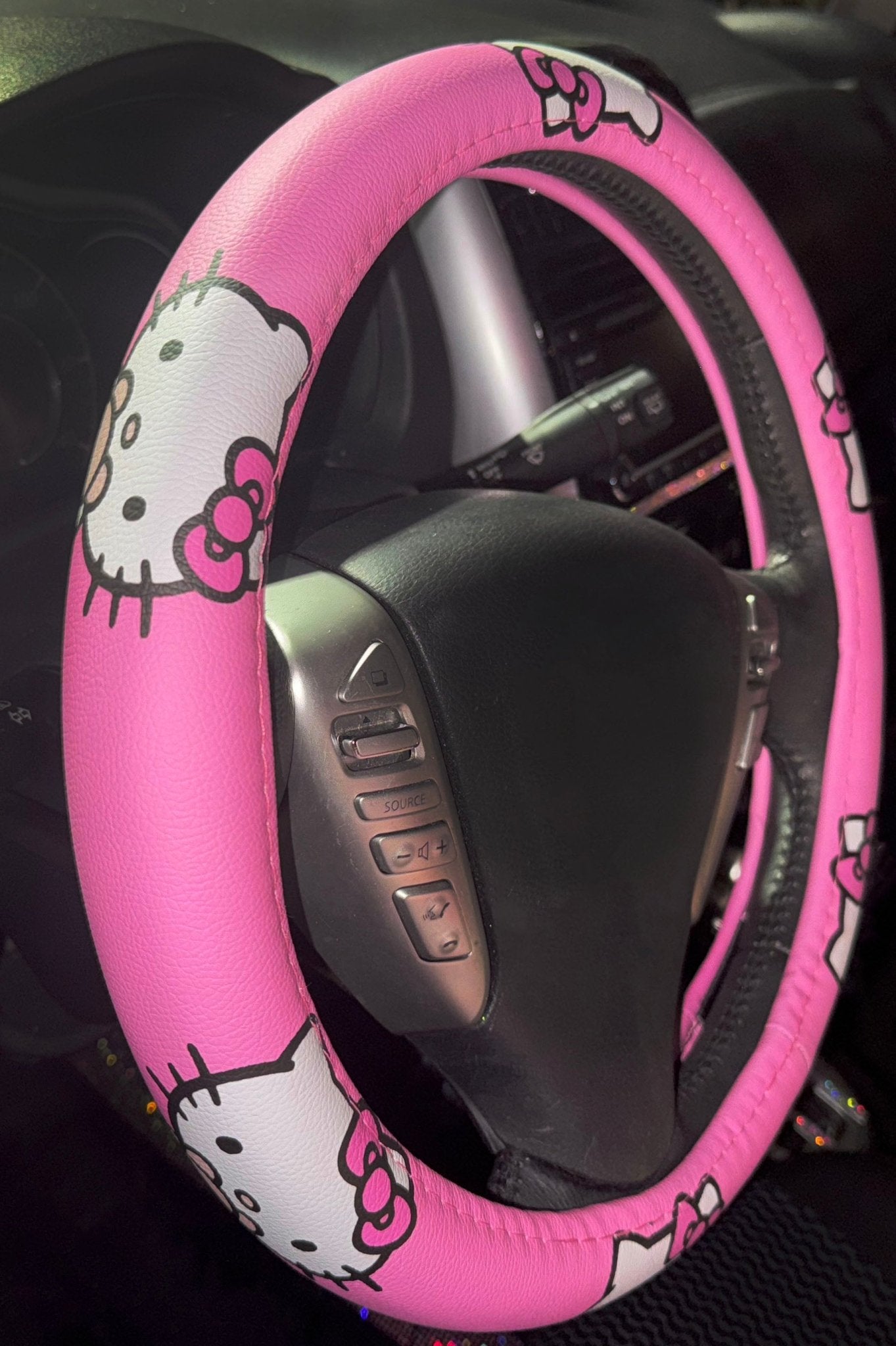 Ultra Pink Steering Wheel Cover for Women Girls Durable Sweat Absorption Anti - Slip Soft Padded Universal Car Wheel Wrap Comfortable - Fashion Car ®