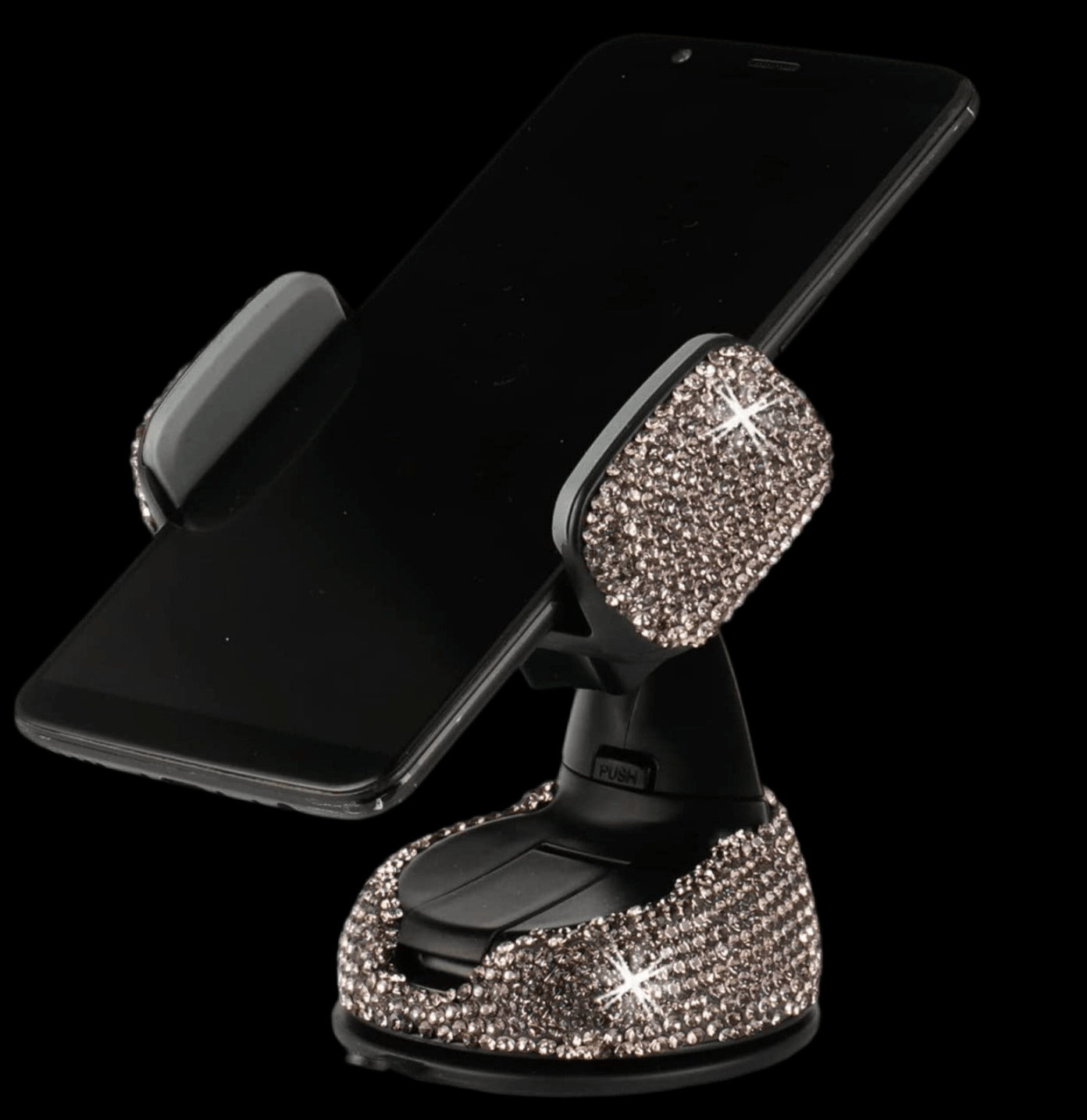 Universal Cell Phone Holder, 360° Adjustable Phone Holder with One Plus Air Vent Base, Car Interior Glass Decoration, for Windshield, Dashboard and Air Vent (Grey) - Fashion Car ®