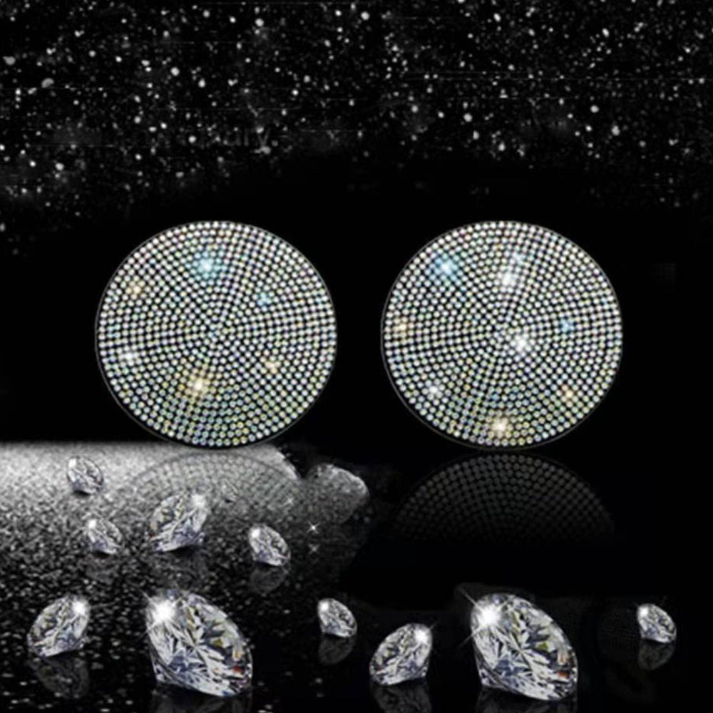 2pcs Bling Car Cup Holder Coaster, 2.75 inch Anti-Slip Shockproof Universal Fashion Vehicle Car Coasters Insert Rhinestone Auto Automotive Interior Accessories for Women (2 pcs, Colorful) - Fashion Car Inc