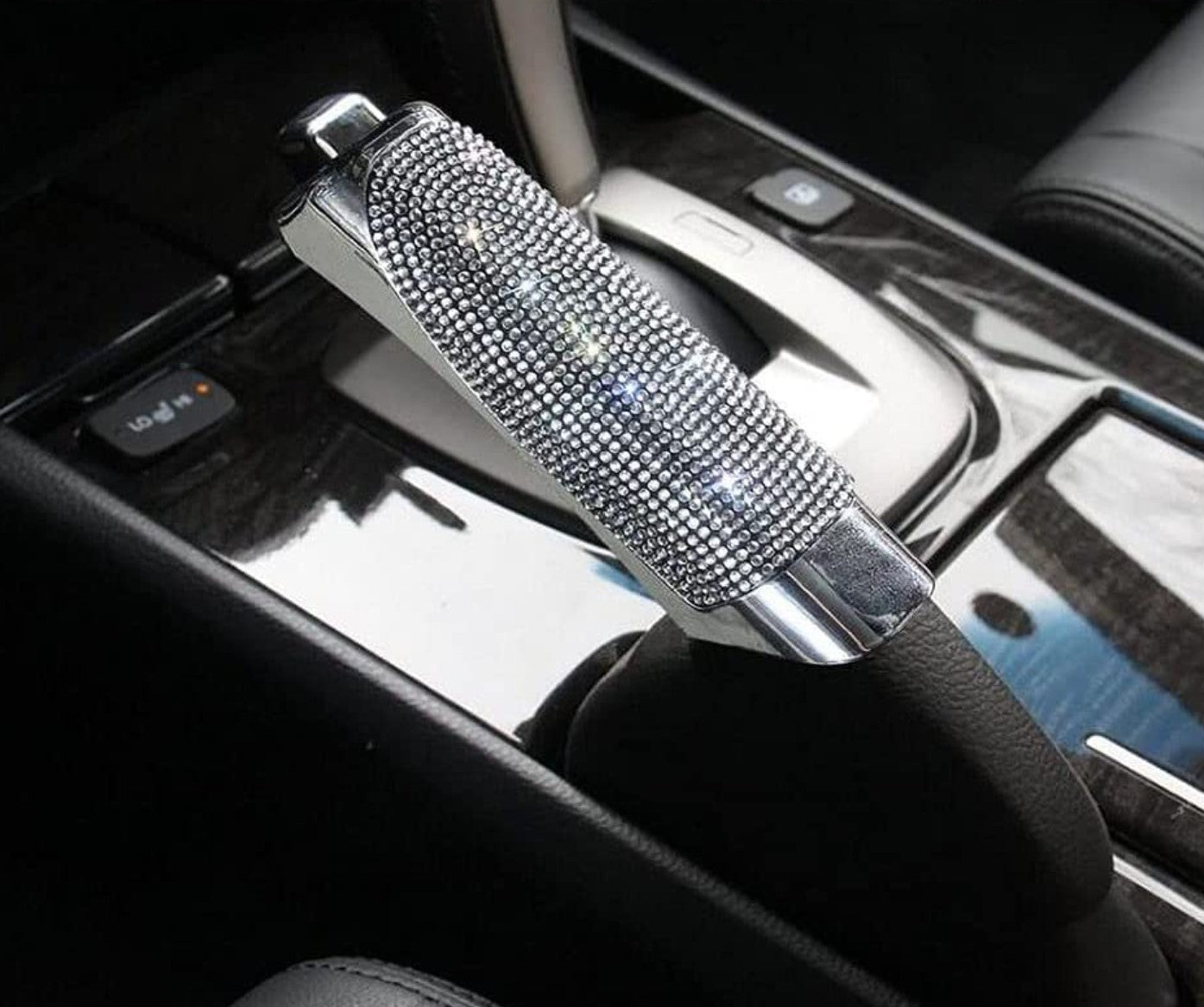Bling Rhinestones Car Handbrake Cover Auto Parking Sleeve Protector Cover with Crystal Diamond Decor - Fashion Car Inc