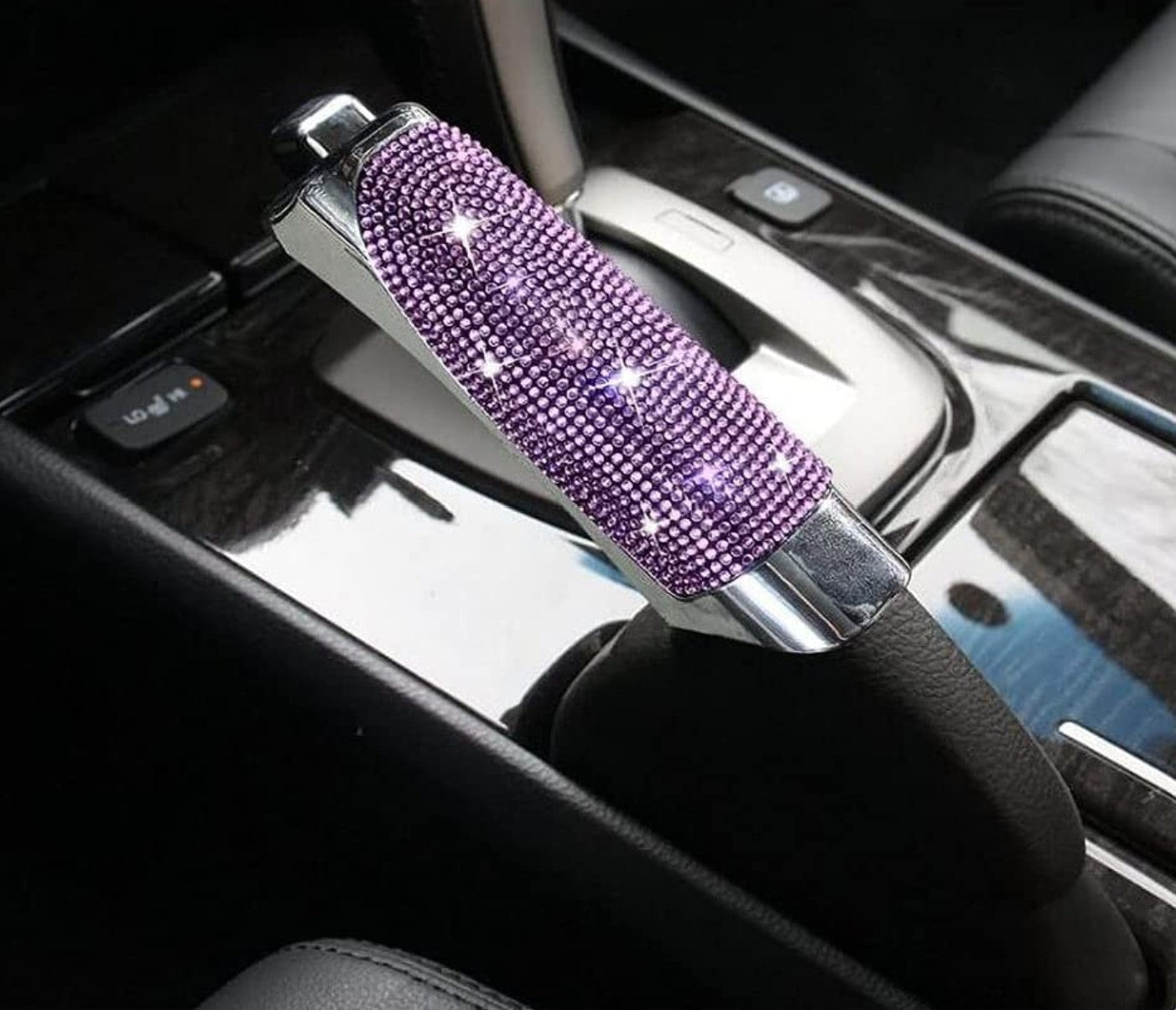 Bling Rhinestones Car Handbrake Cover Auto Parking Sleeve Protector Cover with Crystal Diamond Decor - Fashion Car Inc