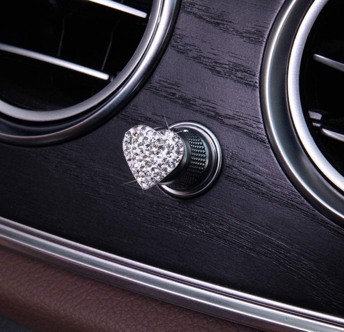 Car Rhinestone Stickers,MoreChioce 6PCS Car Interior Decor Stickers Bling Crystal Heart Shape Self-Adhesive Car Styling Accessories Window Switch Decoration Sticker,White - Fashion Car Inc