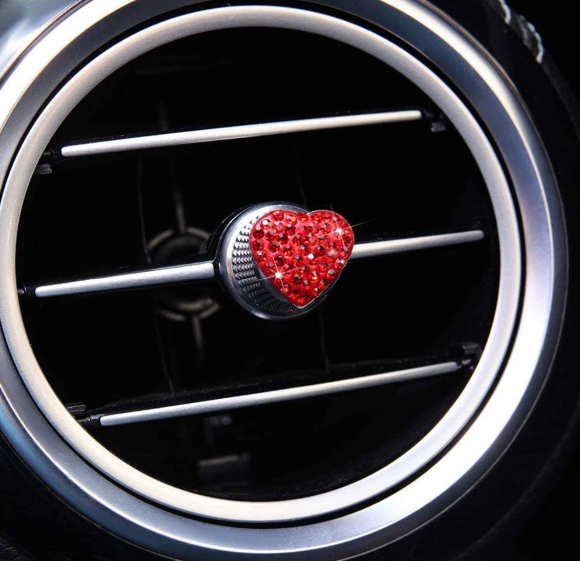 Car Rhinestone Stickers,MoreChioce 6PCS Car Interior Decor Stickers Bling Crystal Heart Shape Self-Adhesive Car Styling Accessories Window Switch Decoration Sticker,Red - Fashion Car Inc