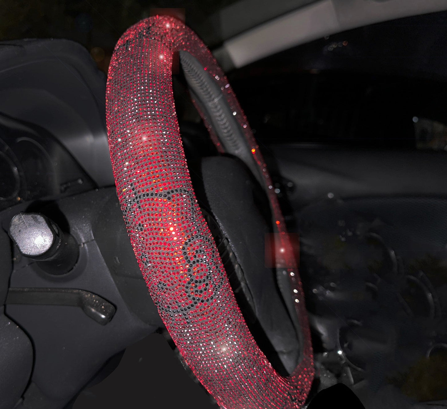Cat Ultra bling rhinestones bling Red - Fashion Car Inc