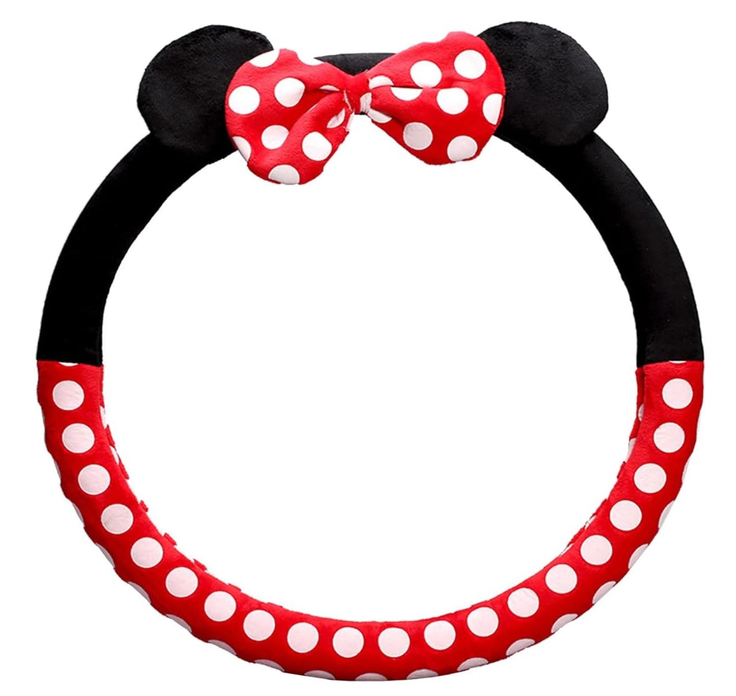 Cute Car Steering Wheel Cover, Universal Fit 15 Inch Soft Comfortable Plush Anti Slip & Odor Free Car Wheel Protector for Women Girls Red - Fashion Car Inc