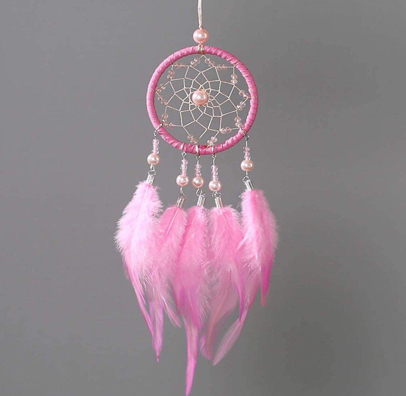 Dream Catchers for Cars Rear View Mirror, Small Feather Dream Catcher Wall Hanging Car Deco Accessories for Women (Pink) - Fashion Car Inc