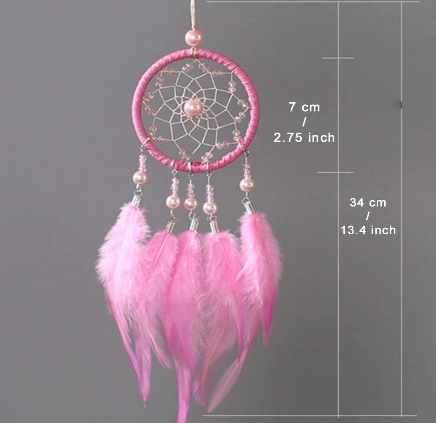 Dream Catchers for Cars Rear View Mirror, Small Feather Dream Catcher Wall Hanging Car Deco Accessories for Women (Pink) - Fashion Car Inc