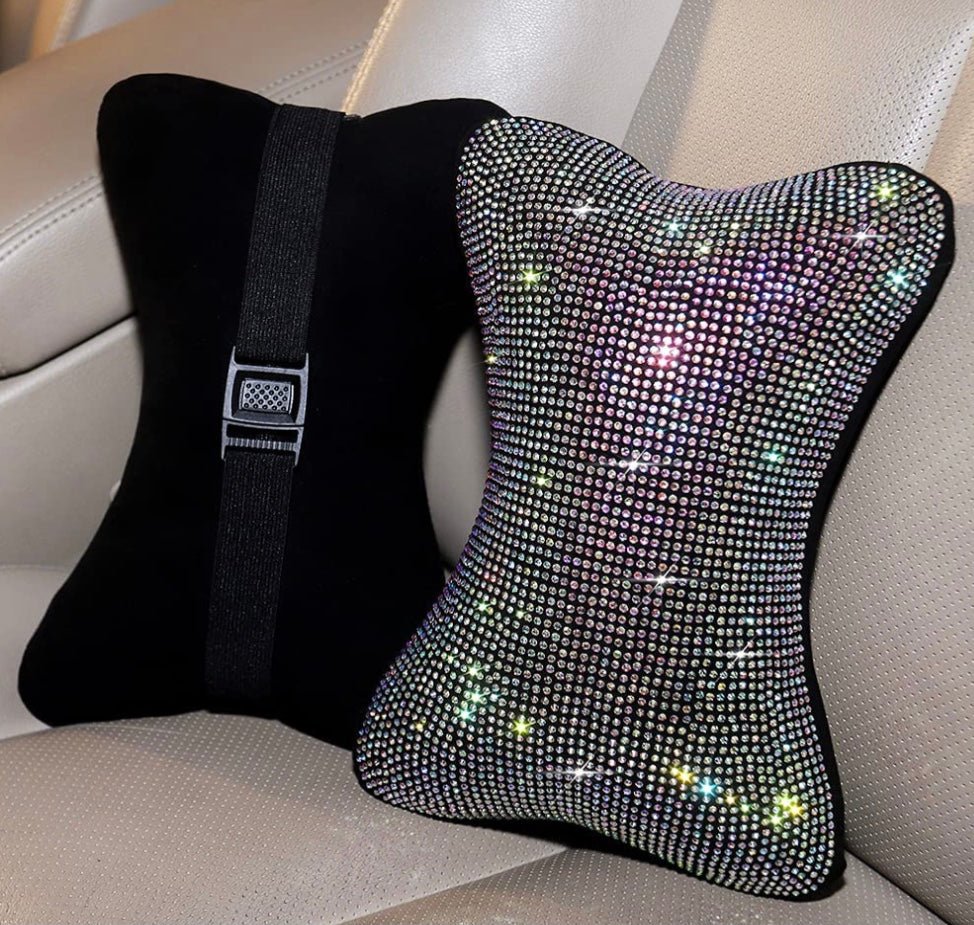 Pillow Colorful Driver Cervical Pillows Car Seat Headrest Cushion Neck Support Diamond Crystal Accessories - Fashion Car Inc