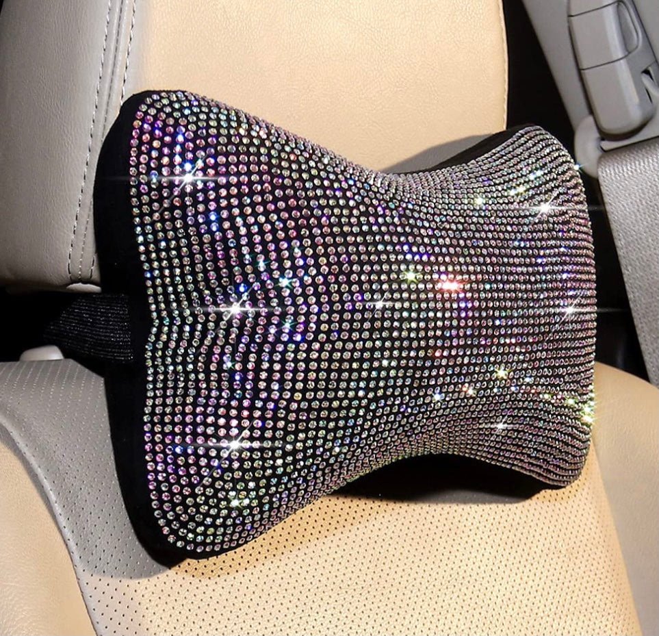 Pillow Colorful Driver Cervical Pillows Car Seat Headrest Cushion Neck Support Diamond Crystal Accessories - Fashion Car Inc