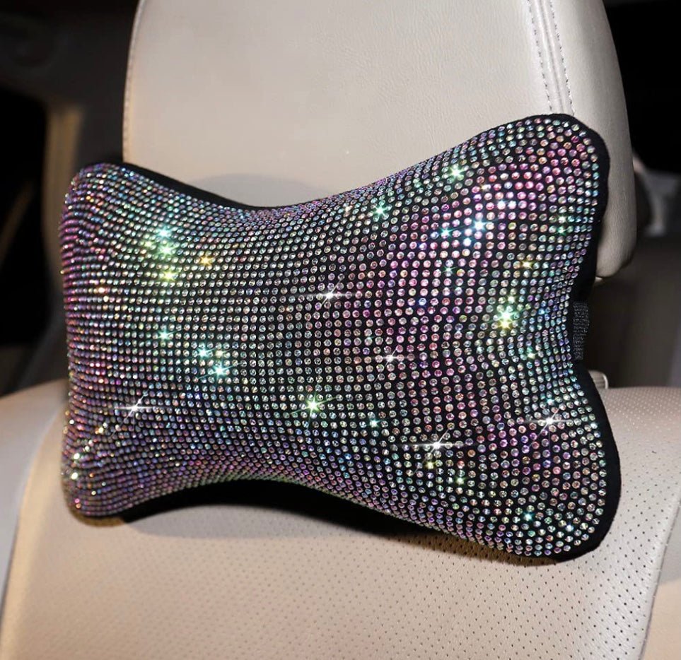Pillow Colorful Driver Cervical Pillows Car Seat Headrest Cushion Neck Support Diamond Crystal Accessories - Fashion Car Inc