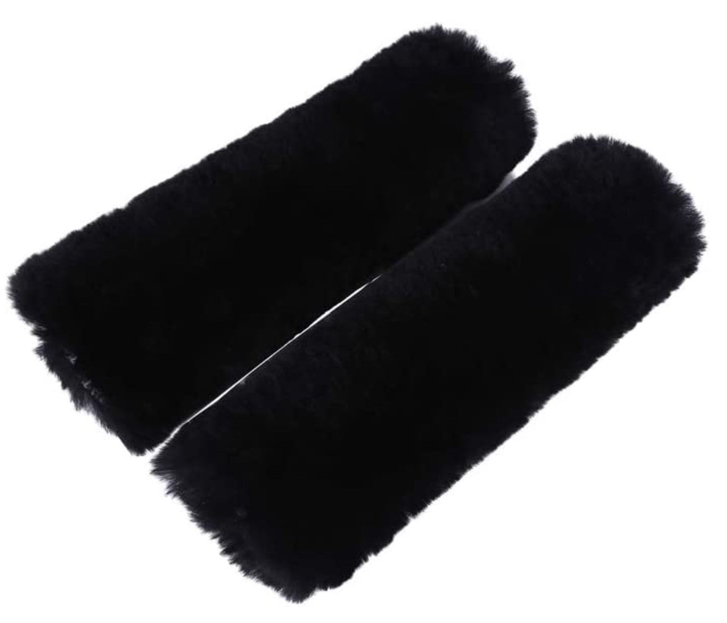 Seat Belt Strap Covers for Car, Truck, Backpack, Black Fuzzy Seat Belt Pads for Shoulder Soft Comfy - Fashion Car Inc