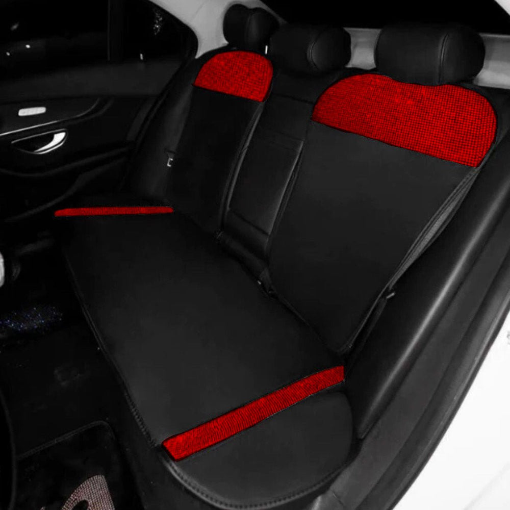 Seat Cover Red Shiny Ultra Bling Full Car - Fashion Car Inc