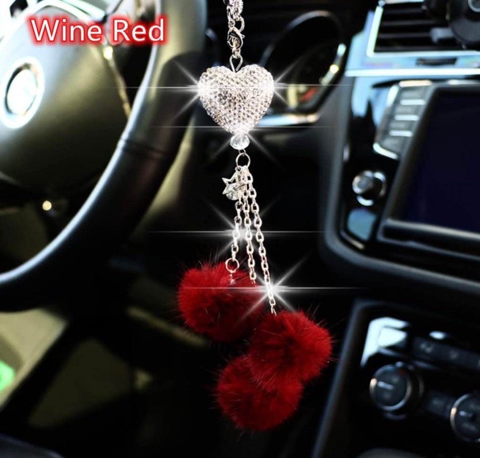 Shiny heart rear view - Fashion Car Inc