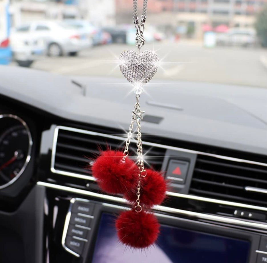 Shiny heart rear view - Fashion Car Inc