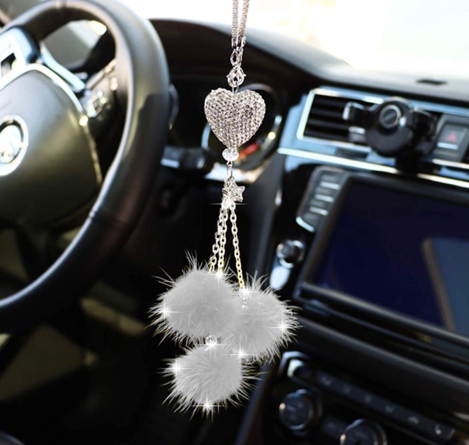 Shiny heart rear view - Fashion Car Inc