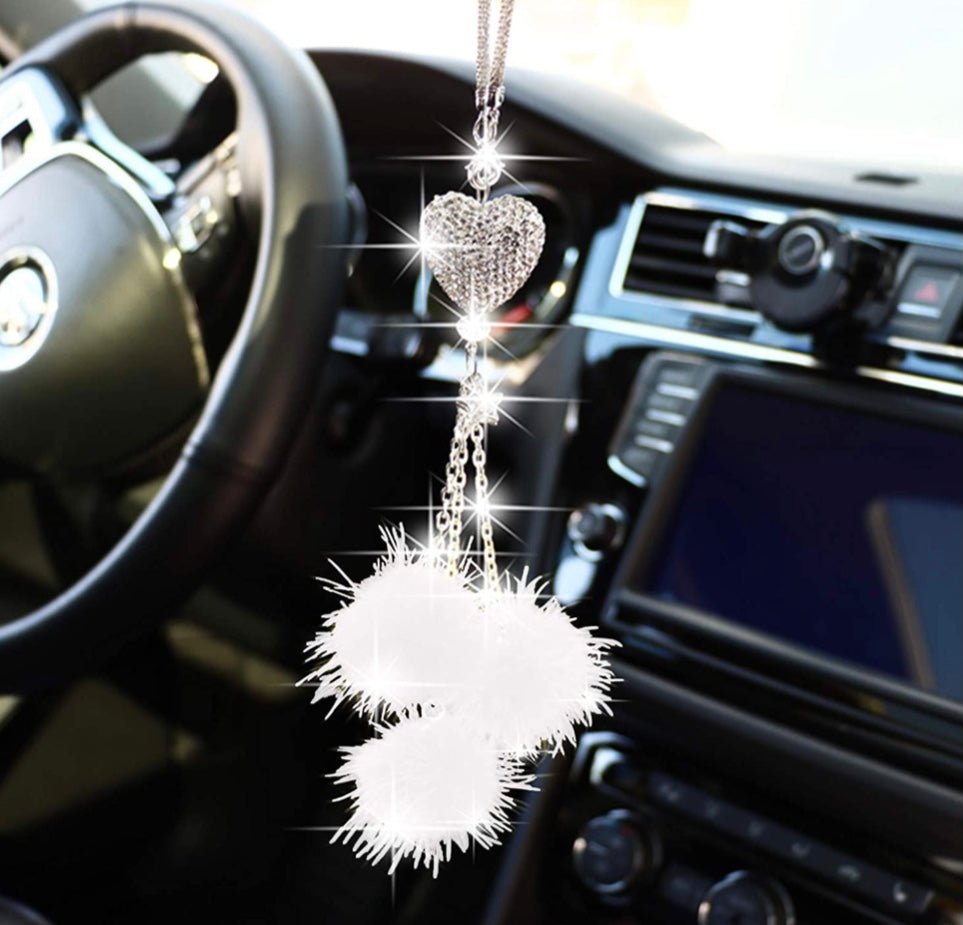 Shiny heart rear view - Fashion Car Inc