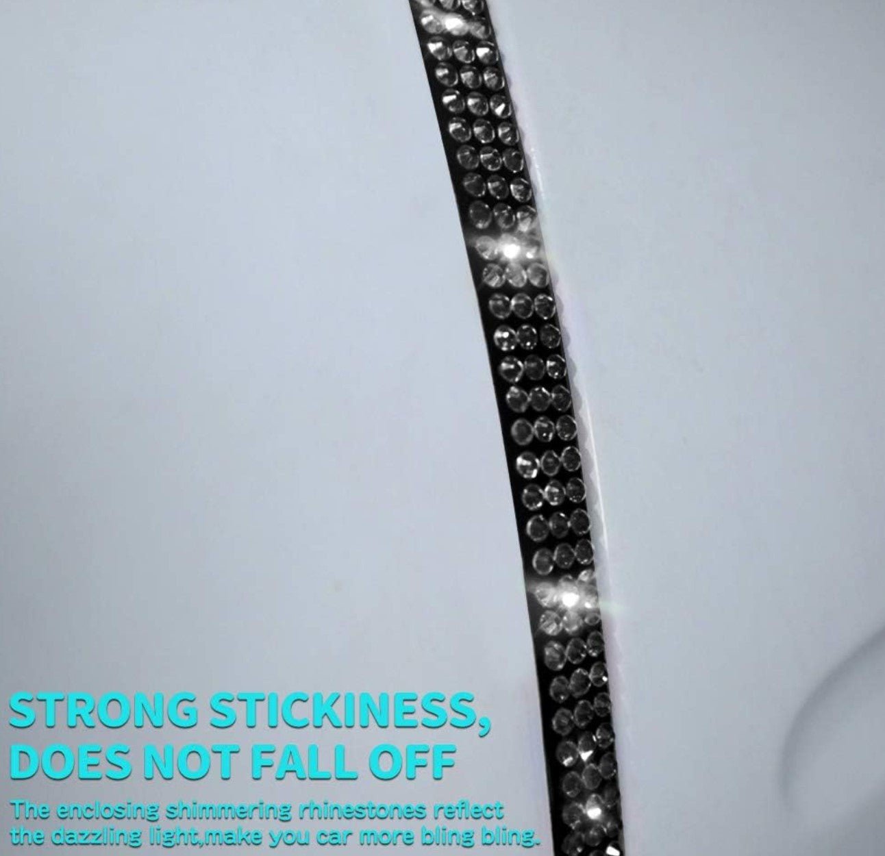 Ultra Bling Anti-Scratch Sticker Door Crash Bumper Crystal Bling Protection Tape Rubber Strip Sticker,Car Door Protector,Car Door Guard,Car Door Protection,90cm/35.4" Each One,4Pack/Set (Black) - Fashion Car Inc