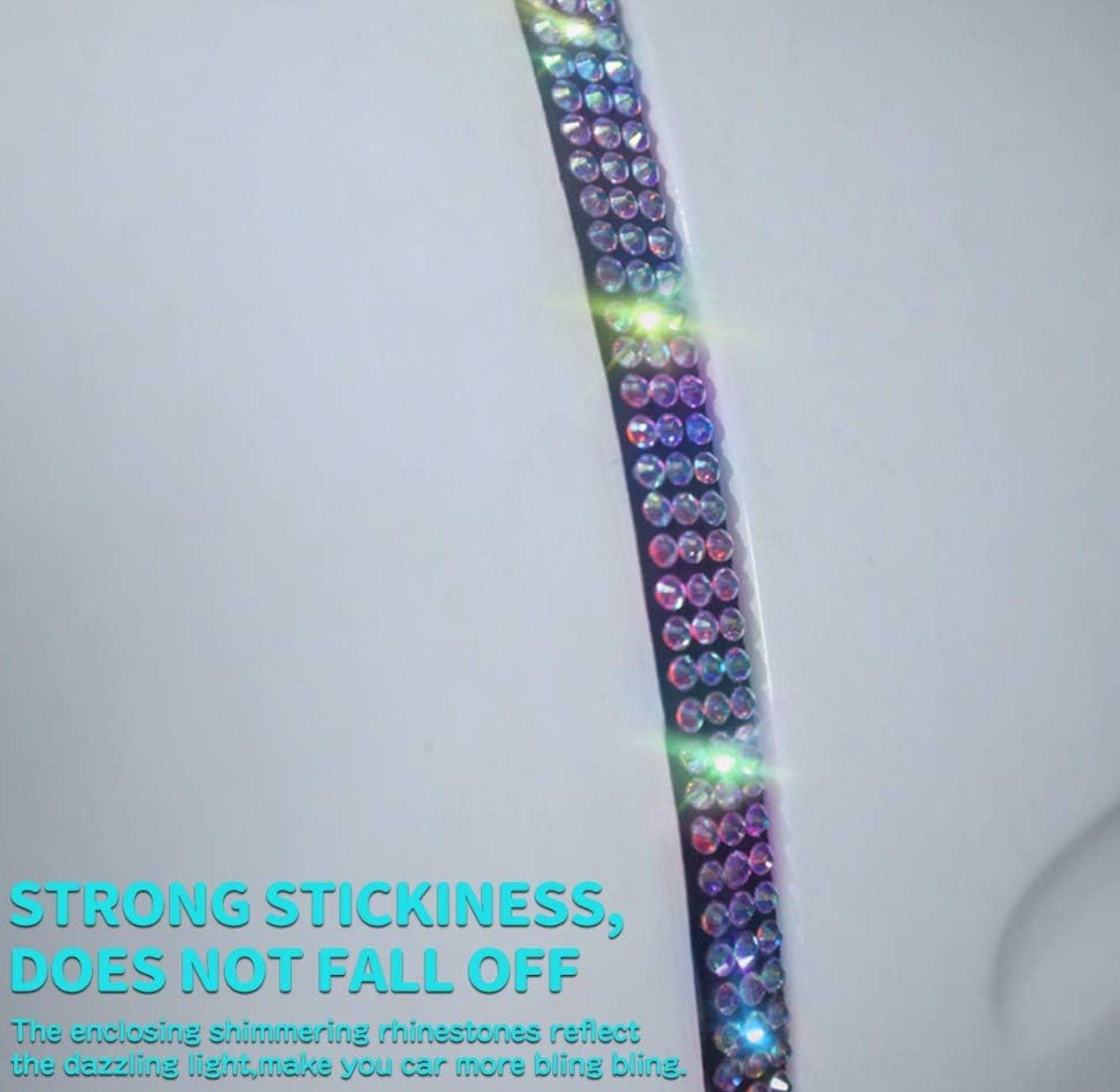 Ultra Bling Anti-Scratch Sticker Door Crash Bumper Crystal Bling Protection Tape Rubber Strip Sticker,Car Door Protector,Car Door Guard,Car Door Protection,90cm/35.4